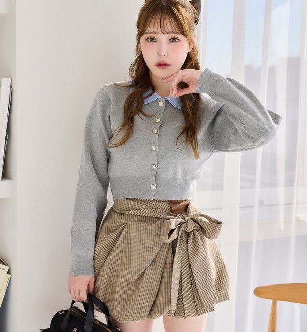  「配色襟付きニット」|ニット・セーター|