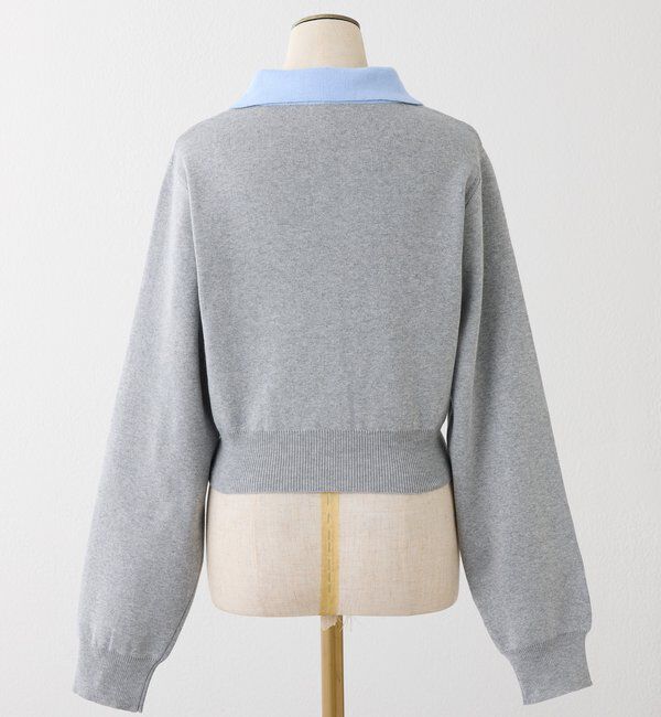  「配色襟付きニット」|ニット・セーター|