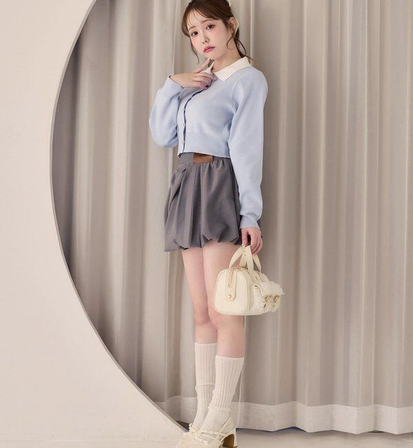  「配色襟付きニット」|ニット・セーター|