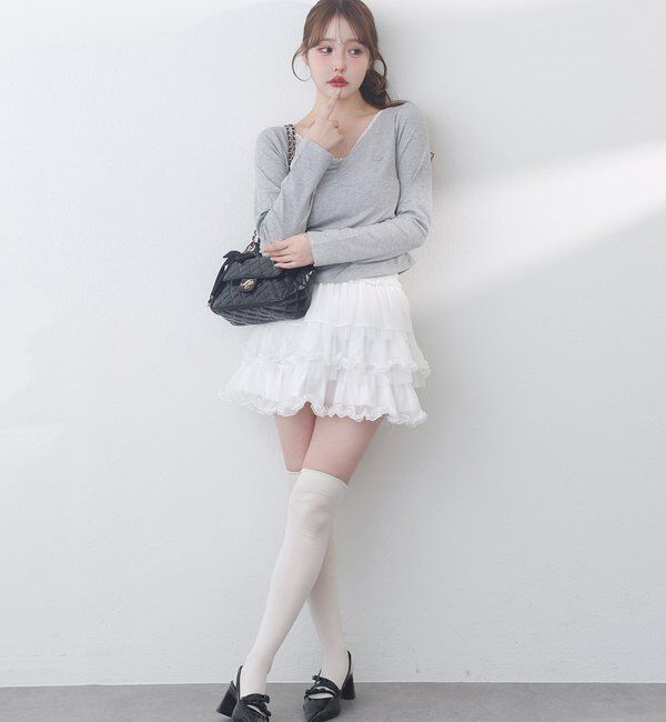  「プレート付きフロントギャザートップ」|プルオーバー|