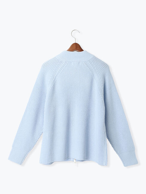 Te chichi TERRASSE「片畦ハイネックダブルジップニット」|ニット・セーター|