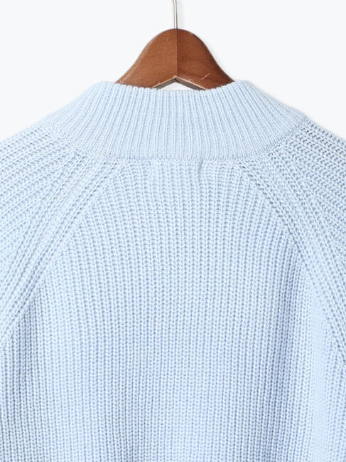 Te chichi TERRASSE「片畦ハイネックダブルジップニット」|ニット・セーター|