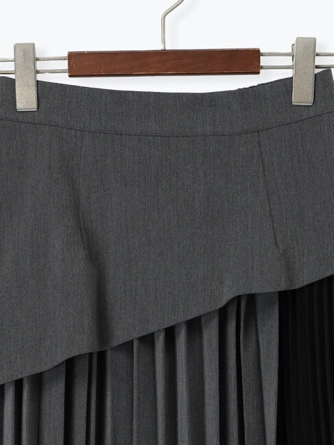 Te chichi「アシンメトリープリーツコンビスカート」|スカート|