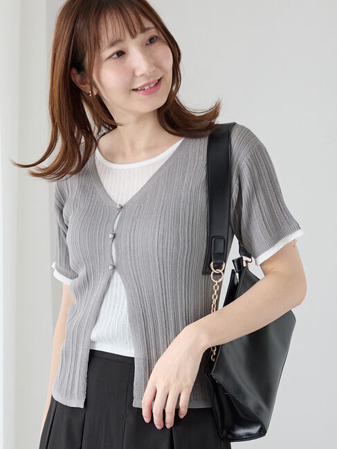 Te chichi TERRASSE「レイヤード風リブニット」|ニット・セーター|