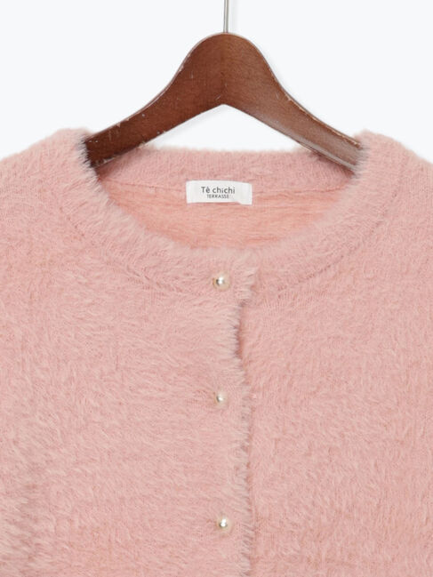 Te chichi TERRASSE「金釦フェザーニットカーディガン」|カーディガン|