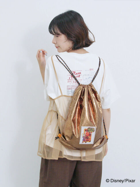 Samansa Mos2 blue「トイ・ストーリー/箔加工ナップザック」|その他|ブロンズ