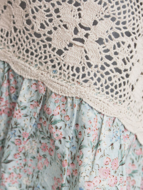 Samansa Mos2「柄アソートティアードレーススカート」|スカート|