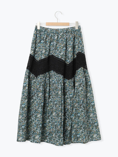 Samansa Mos2「柄アソートティアードレーススカート」|スカート|