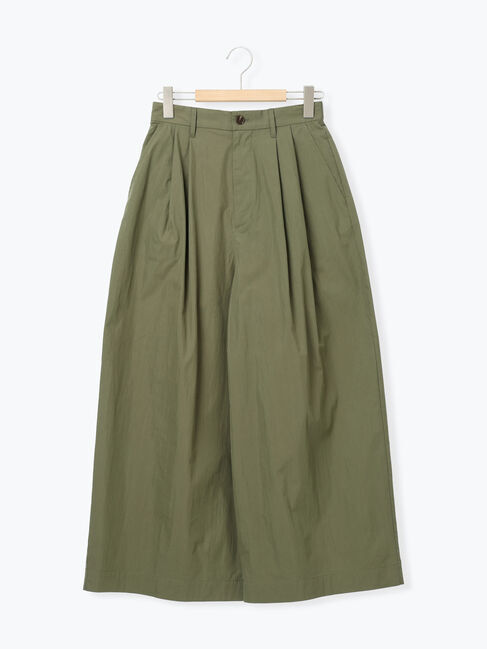 Samansa Mos2「綿ナイロンワイドパンツ」|その他|カーキ