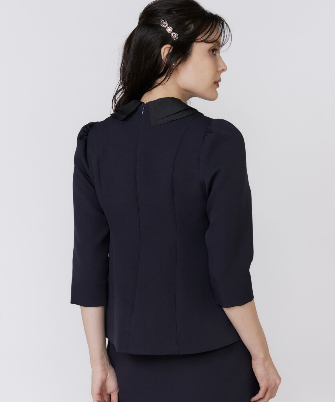 Maglie le cassetto「《M Maglie le cassetto》シアー付け衿ブラウス」|シャツ・ブラウス|