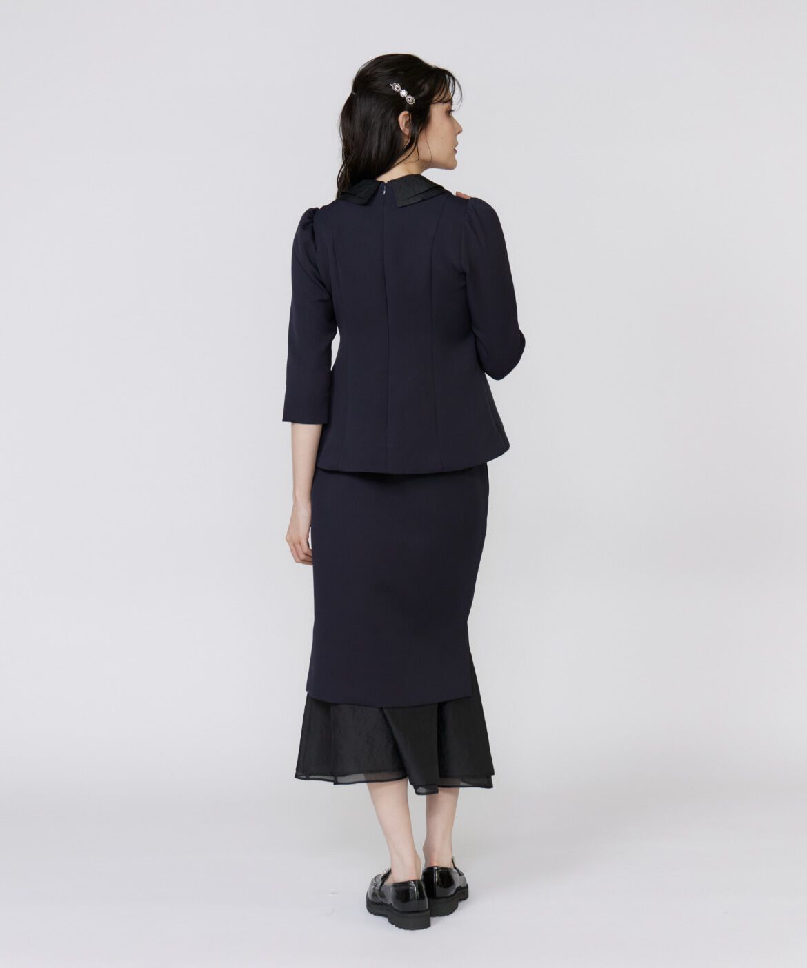 Maglie le cassetto「《M Maglie le cassetto》シアー付け衿ブラウス」|シャツ・ブラウス|