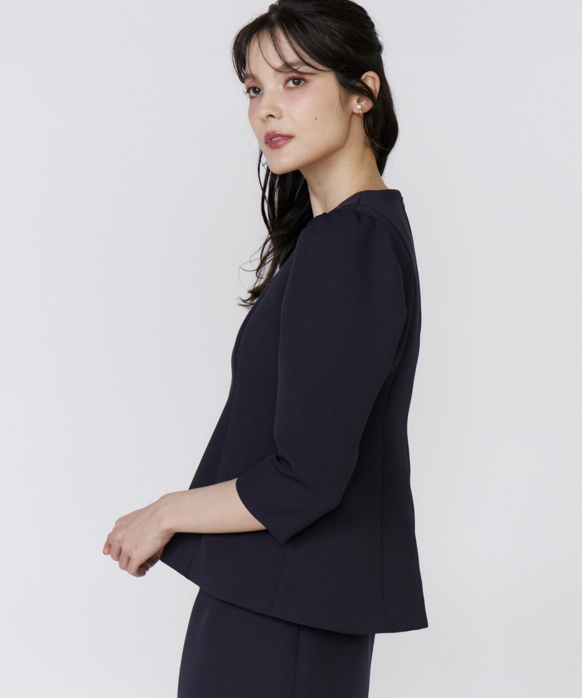 Maglie le cassetto「《M Maglie le cassetto》シアー付け衿ブラウス」|シャツ・ブラウス|