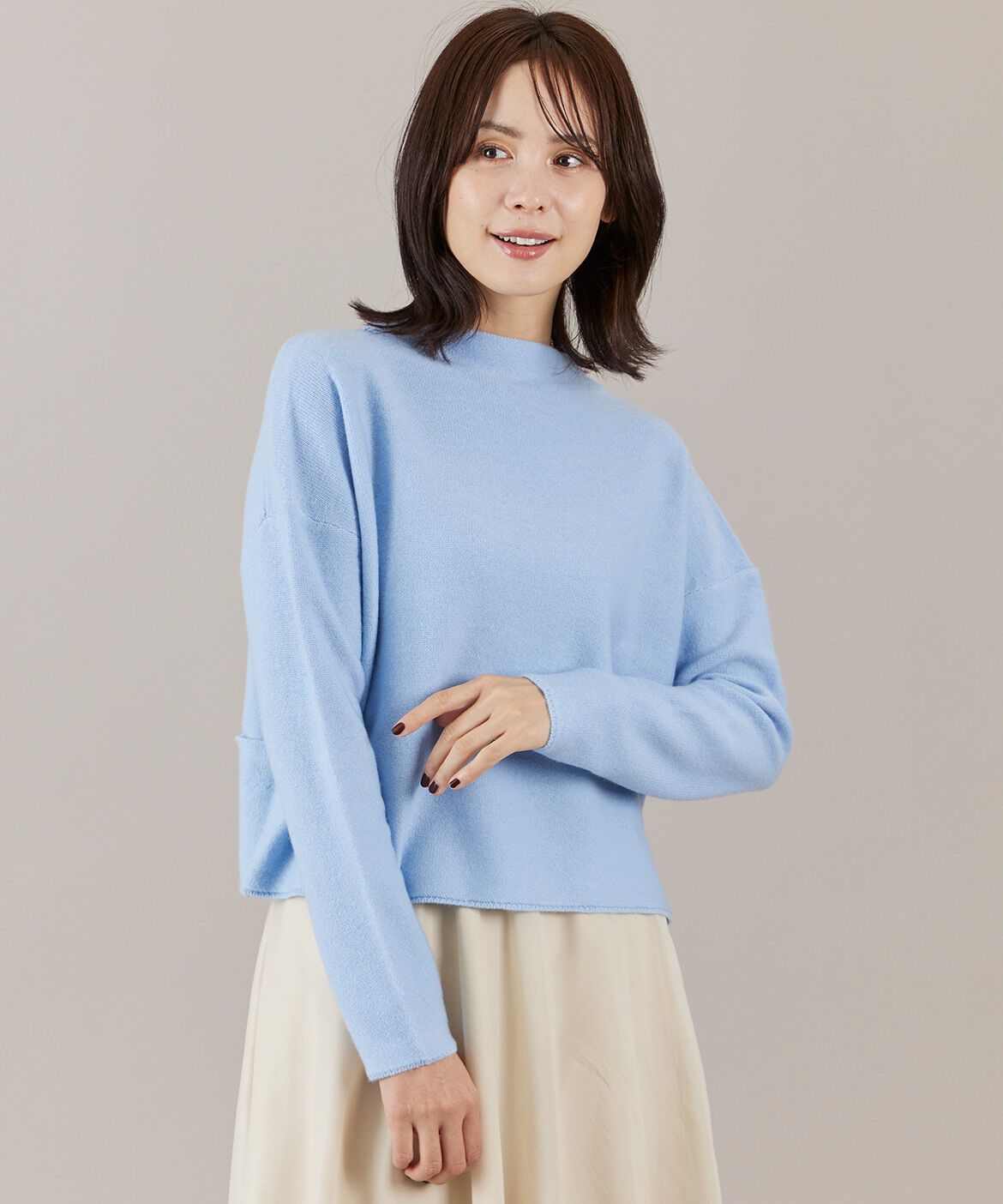 INED「モックネックプルオーバー」|ニット・セーター|