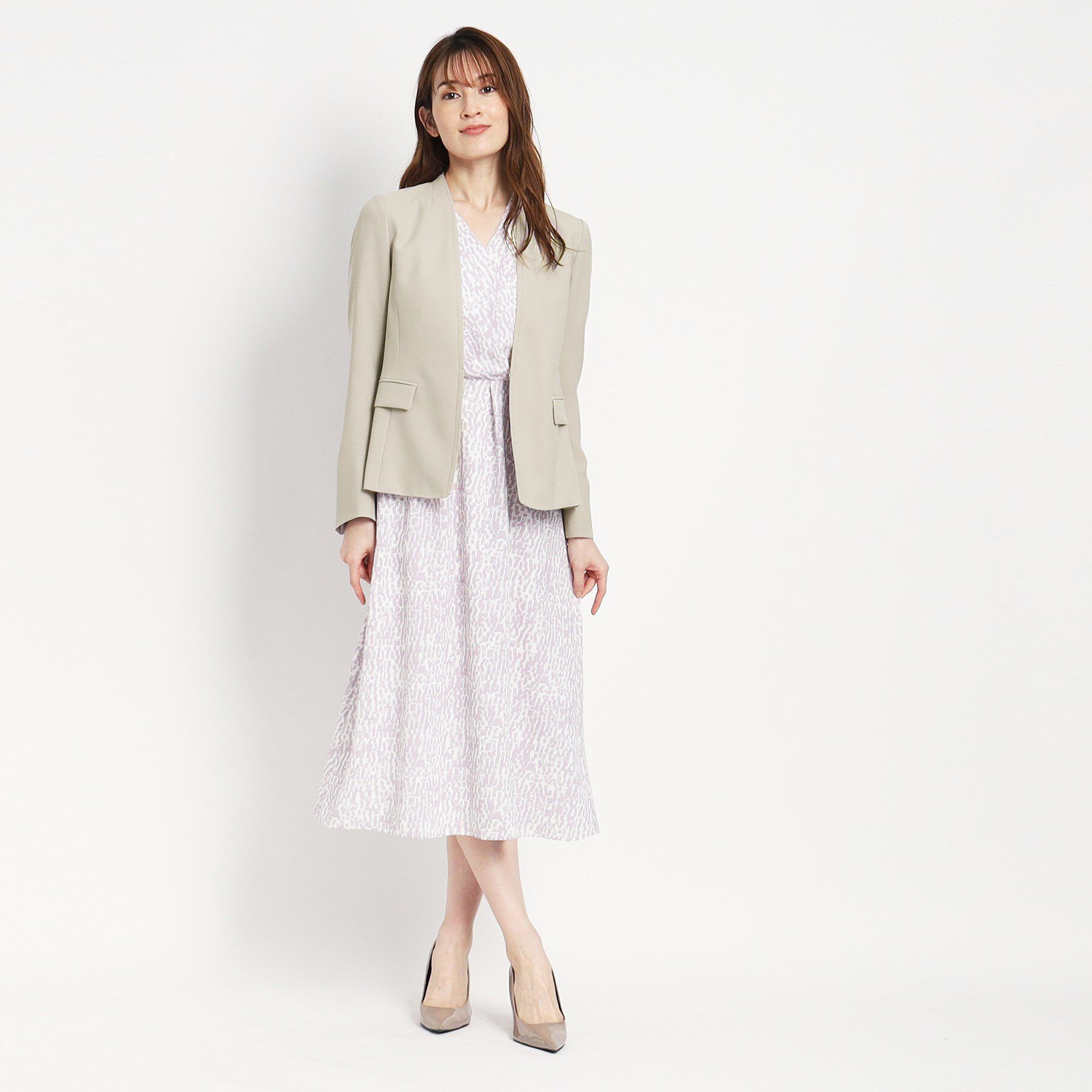 COUP DE CHANCE「【洗える／日本製】カラーレスジャケット」|ノーカラージャケット|