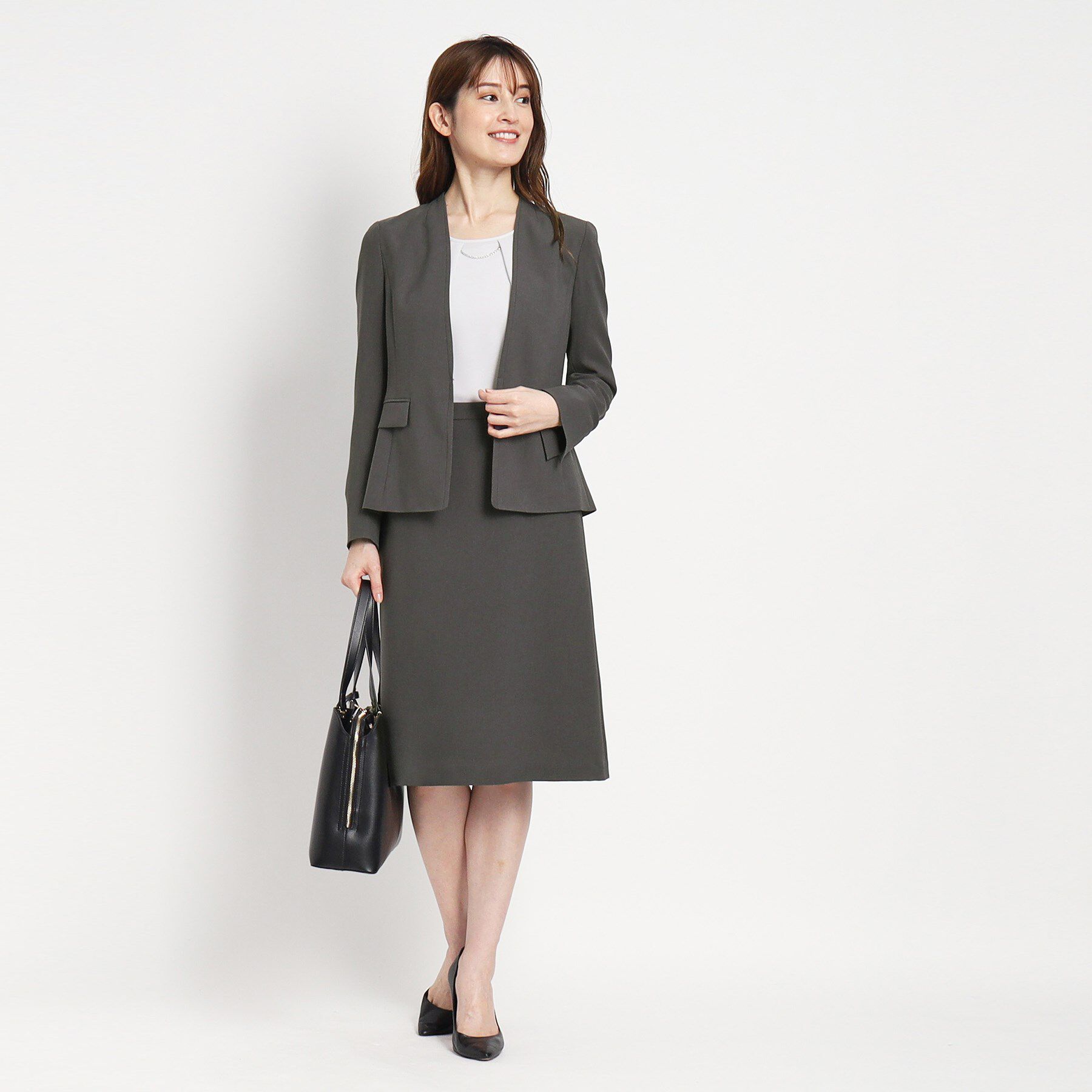 COUP DE CHANCE「【洗える／日本製】カラーレスジャケット」|ノーカラージャケット|