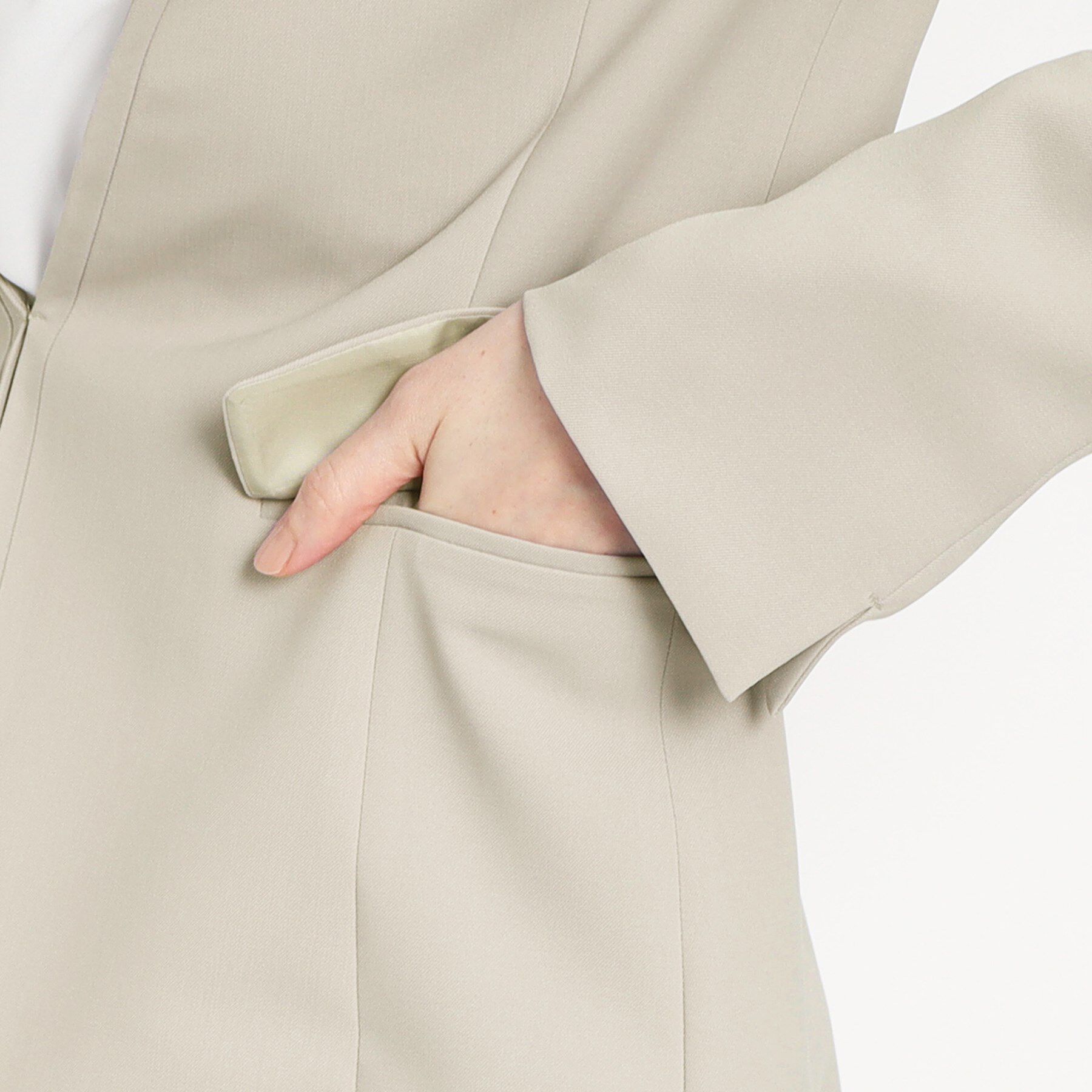 COUP DE CHANCE「【洗える／日本製】カラーレスジャケット」|ノーカラージャケット|