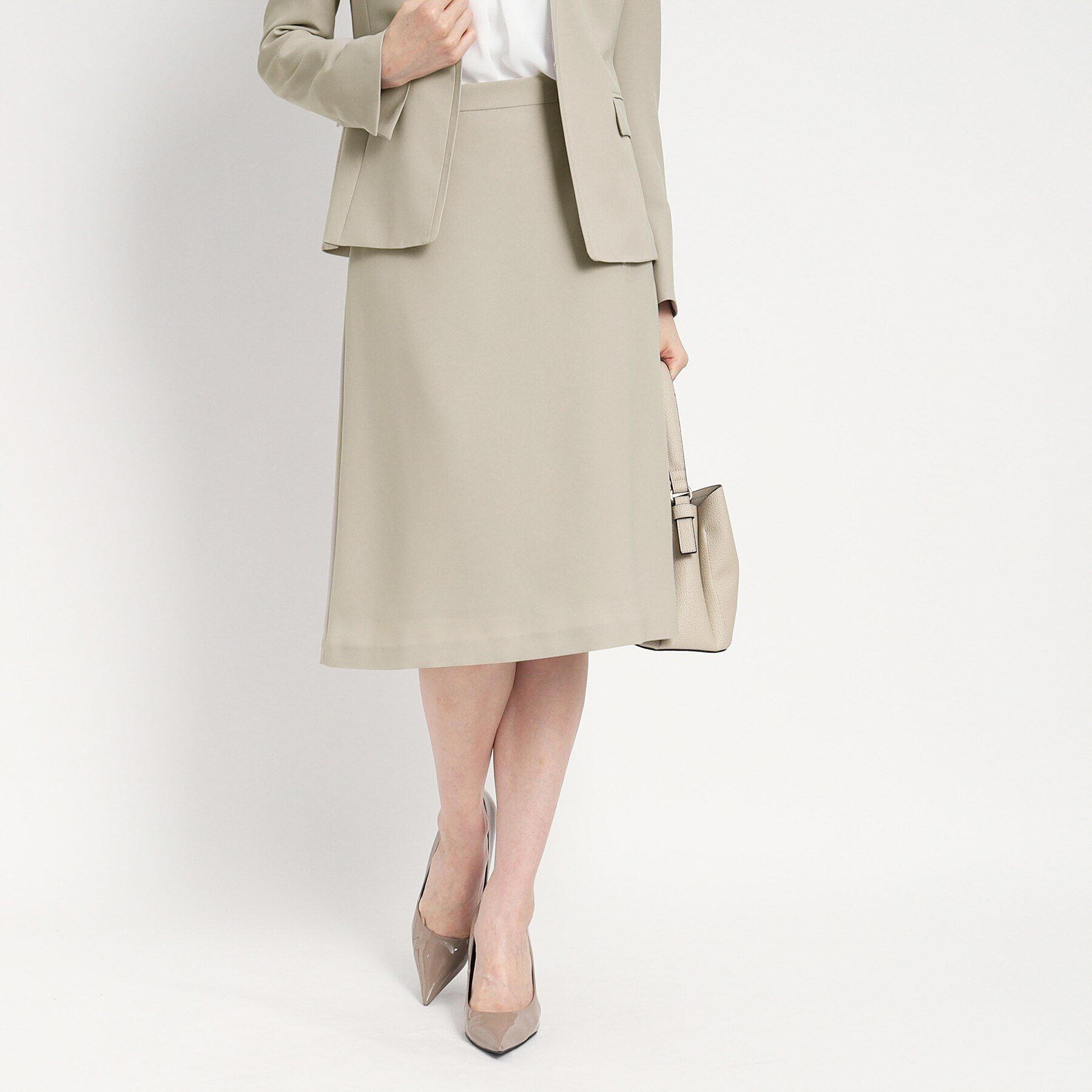 COUP DE CHANCE「【洗える／日本製】セミAラインスカート」|スカート|グレージュ(050)