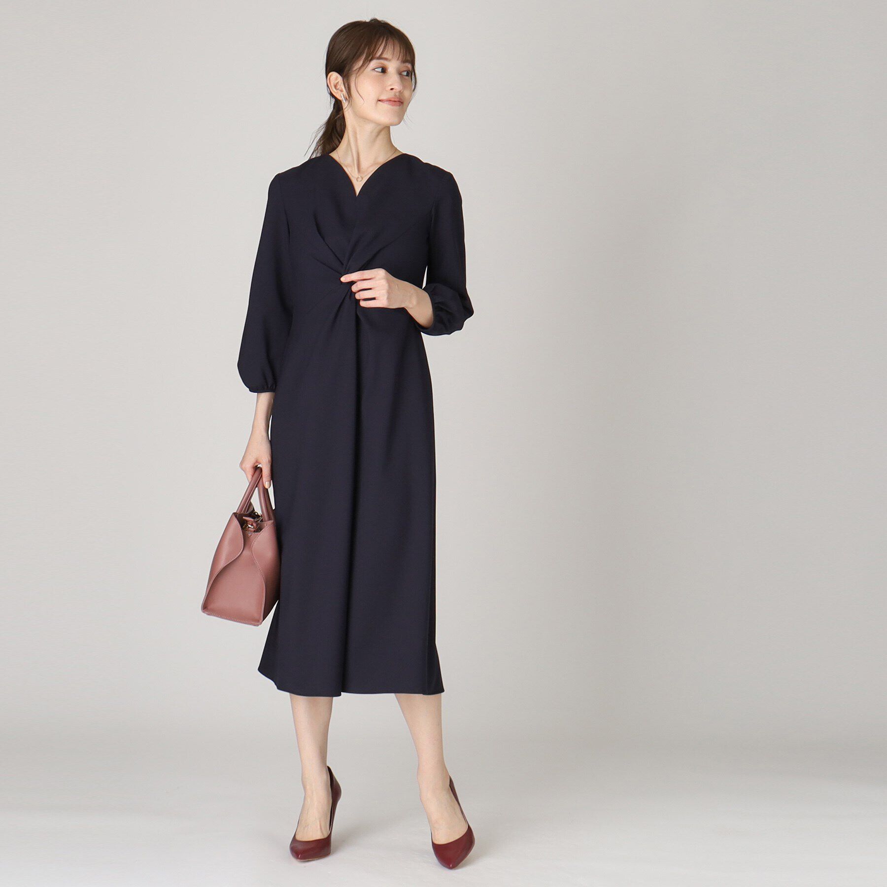 COUP DE CHANCE「【日本製】ねじりデザインワンピース」|ワンピース|