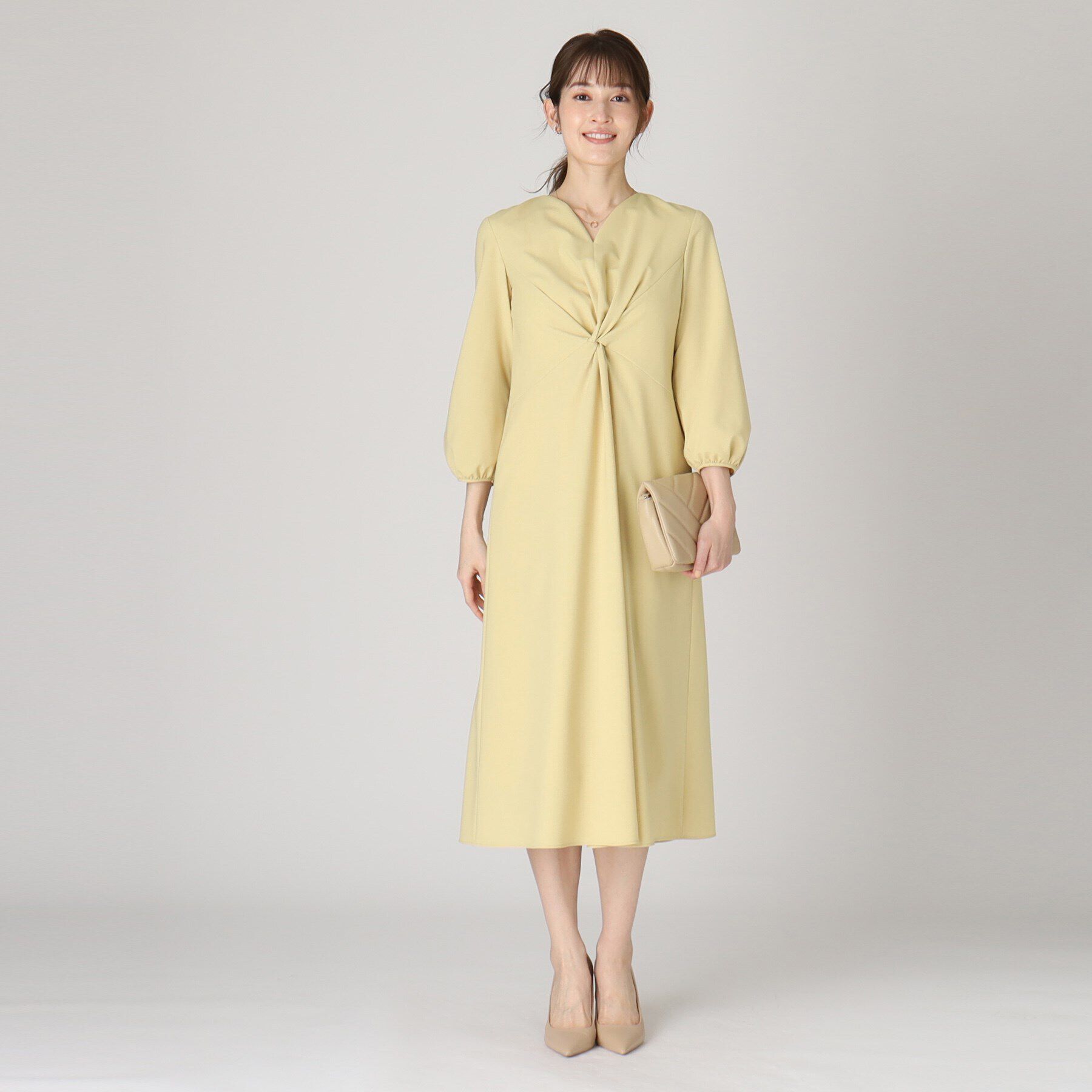 COUP DE CHANCE「【日本製】ねじりデザインワンピース」|ワンピース|