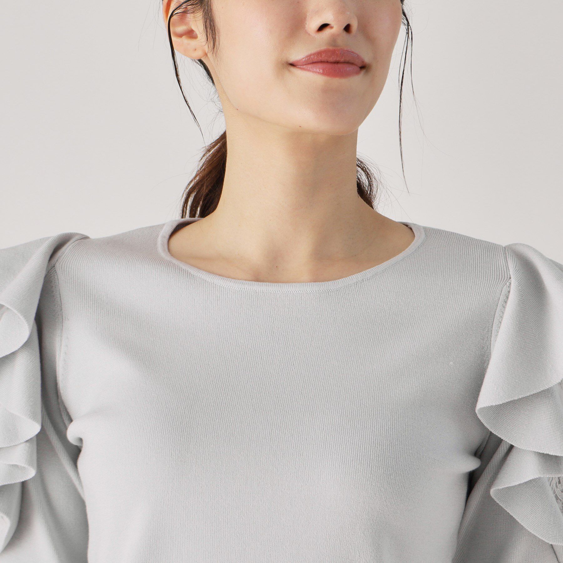 COUP DE CHANCE「【洗える】フリルデザインニット」|ニット・セーター|