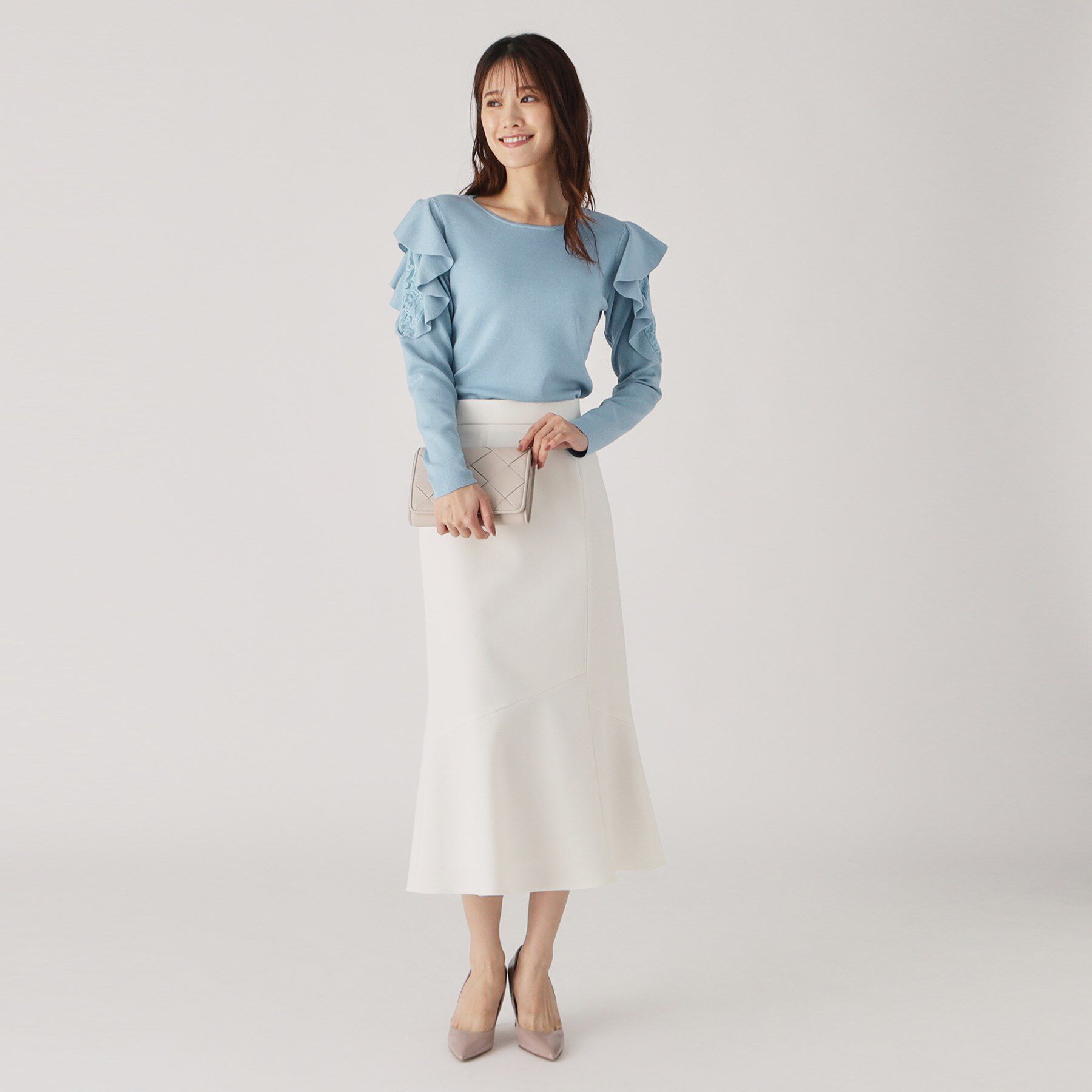 COUP DE CHANCE「【洗える】フリルデザインニット」|ニット・セーター|