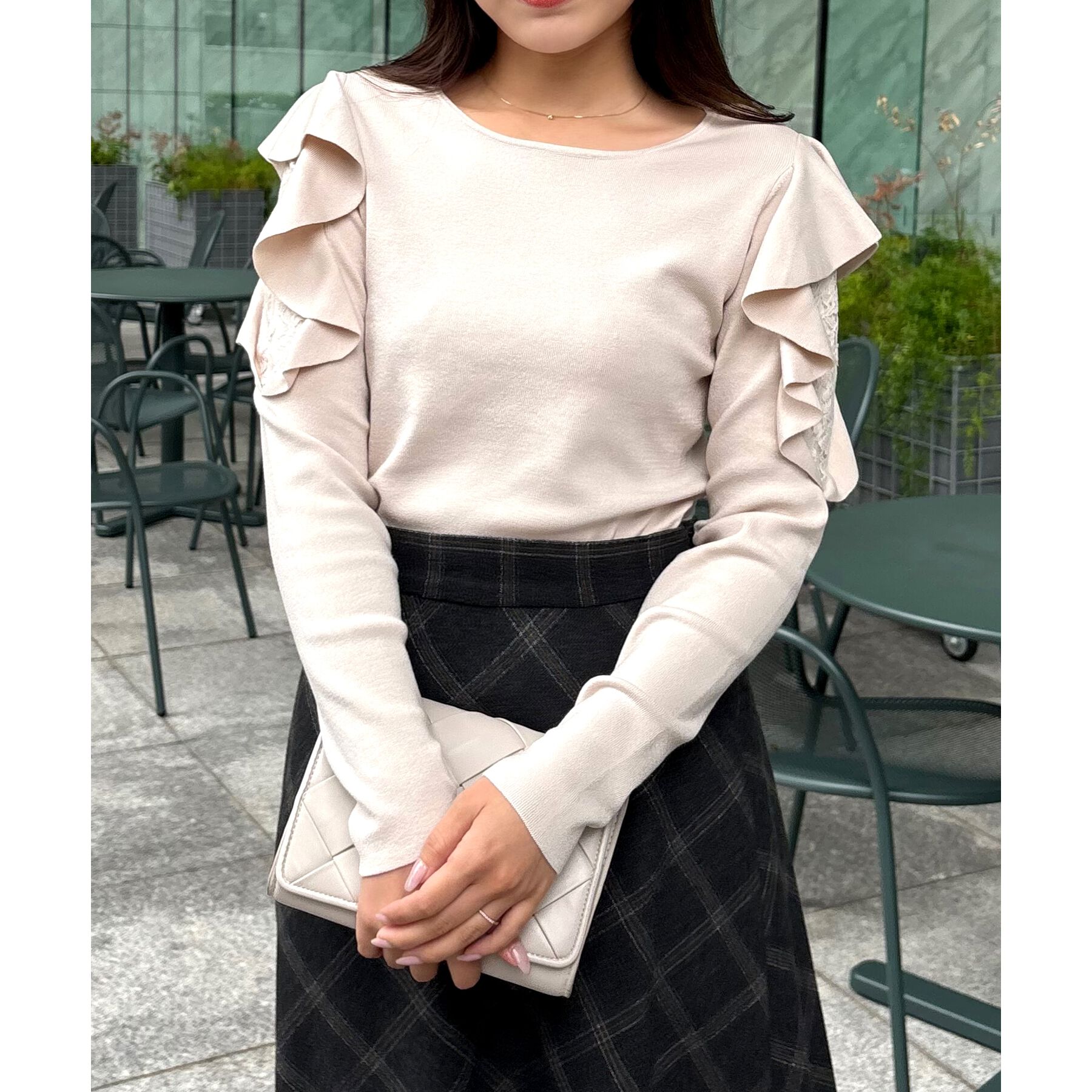 COUP DE CHANCE「【洗える】フリルデザインニット」|ニット・セーター|