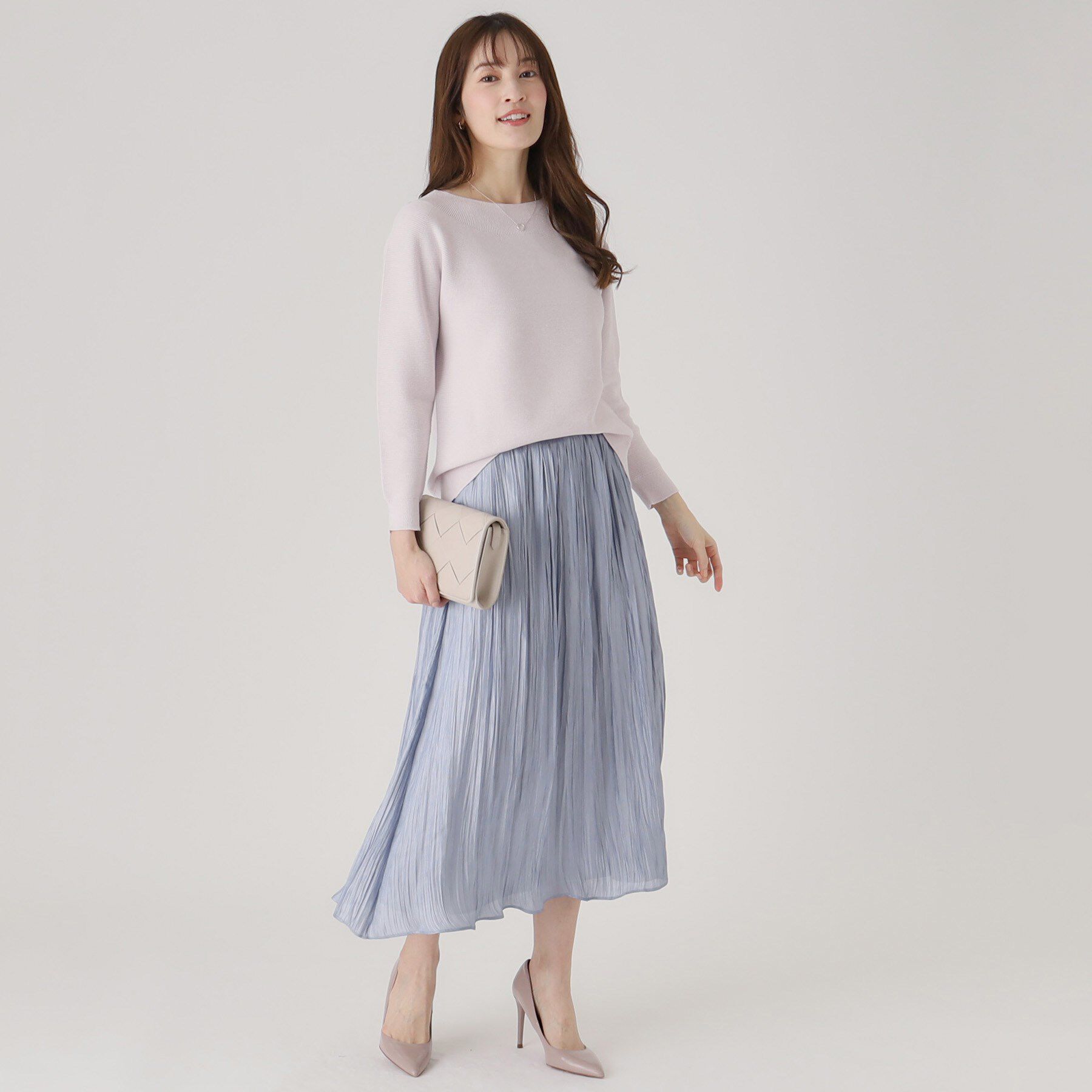 COUP DE CHANCE「【洗える／日本製／ウエストゴム】ランダムプリーツスカート」|スカート|