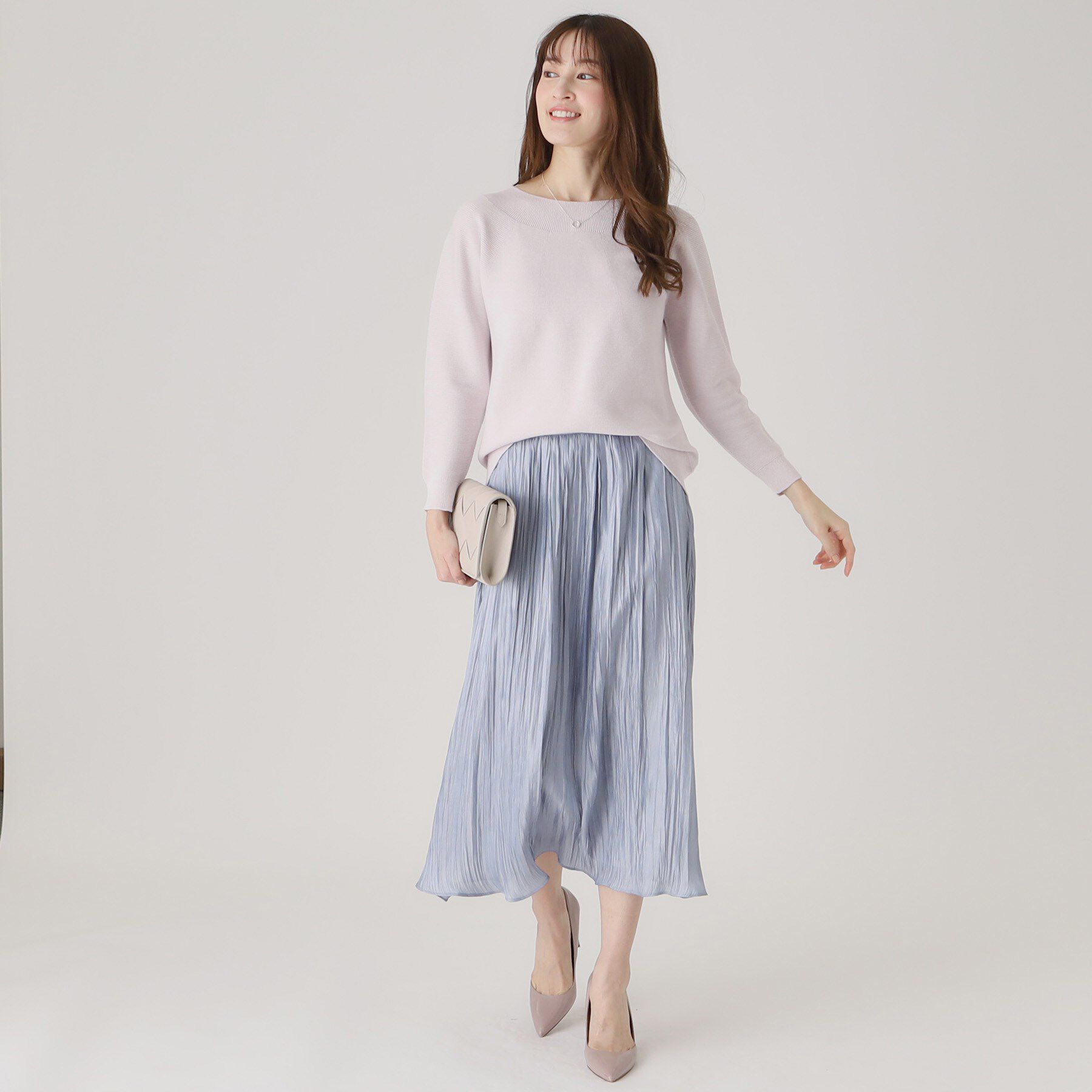 COUP DE CHANCE「【洗える／日本製／ウエストゴム】ランダムプリーツスカート」|スカート|