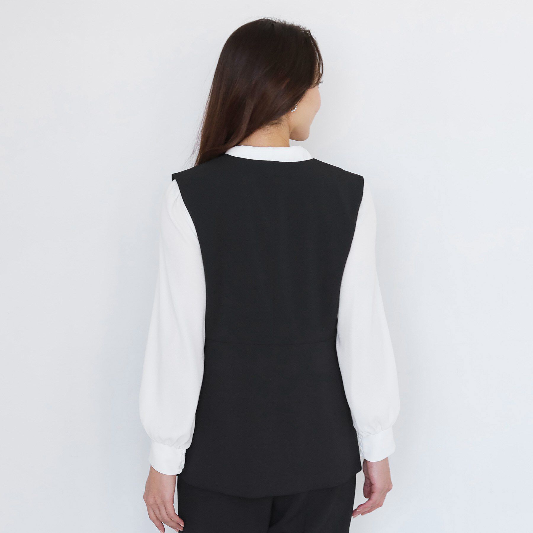 COUP DE CHANCE「【手洗い可／日本製／伸縮性／セットアップ可】カラーレスのジレ」|ベスト・ジレ|