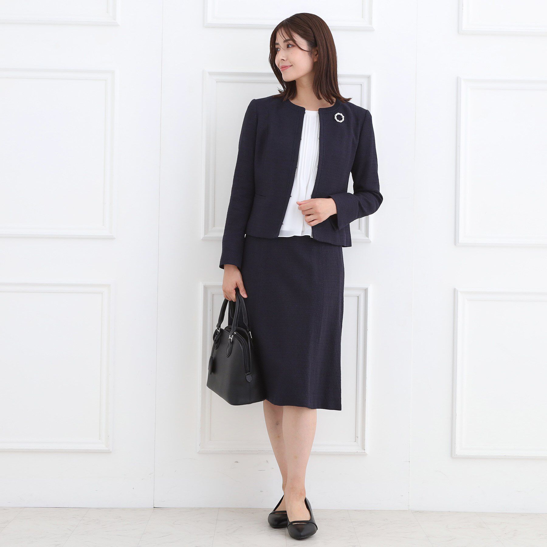 Reflect「【フォーマル／入卒／お仕事に◎】ピンタック&times;スカラレースブラウス」|シャツ・ブラウス|