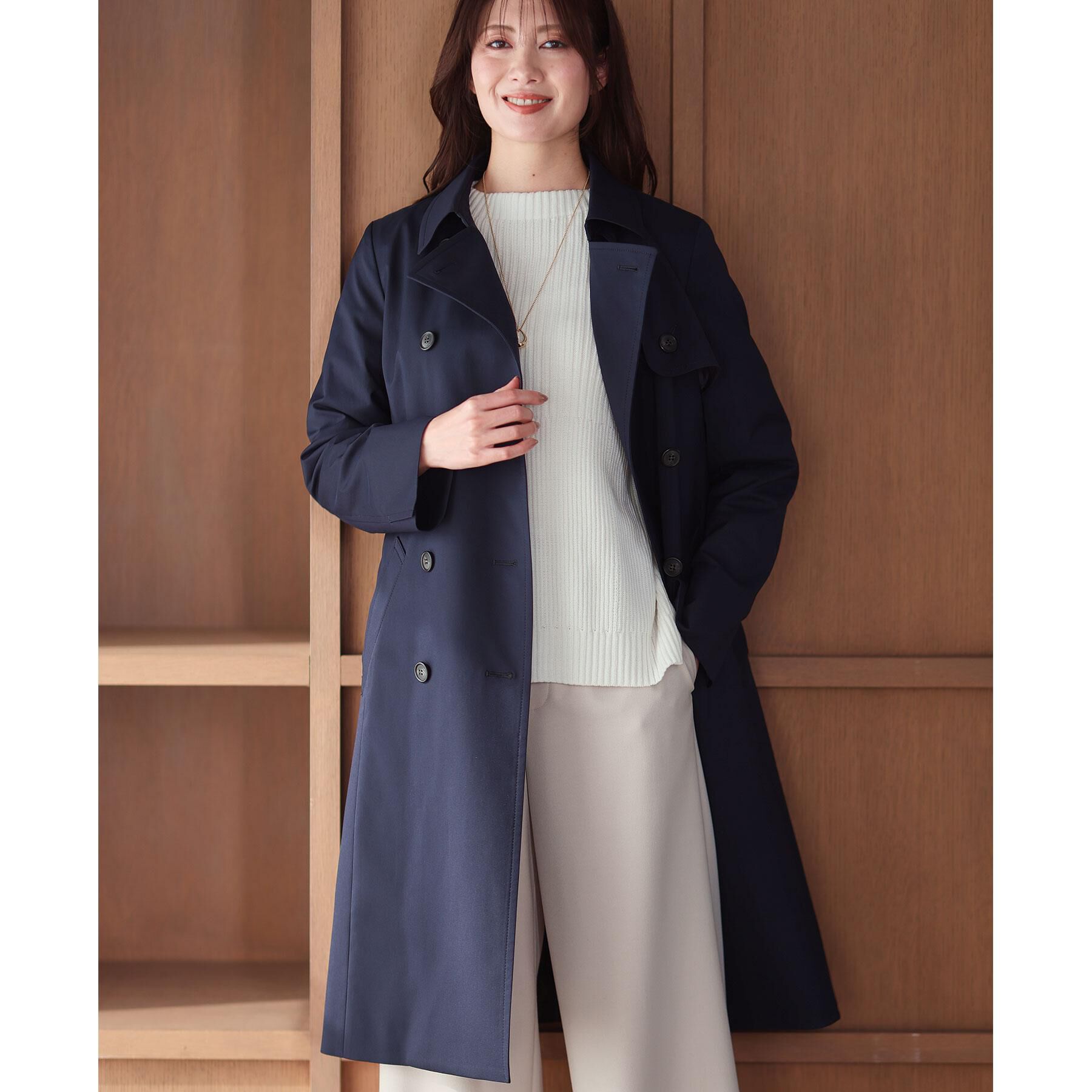 Reflect「【フォーマル／通勤にもおすすめ／ライナー取り外し可】中綿ライナー付トレンチコート」|トレンチコート|