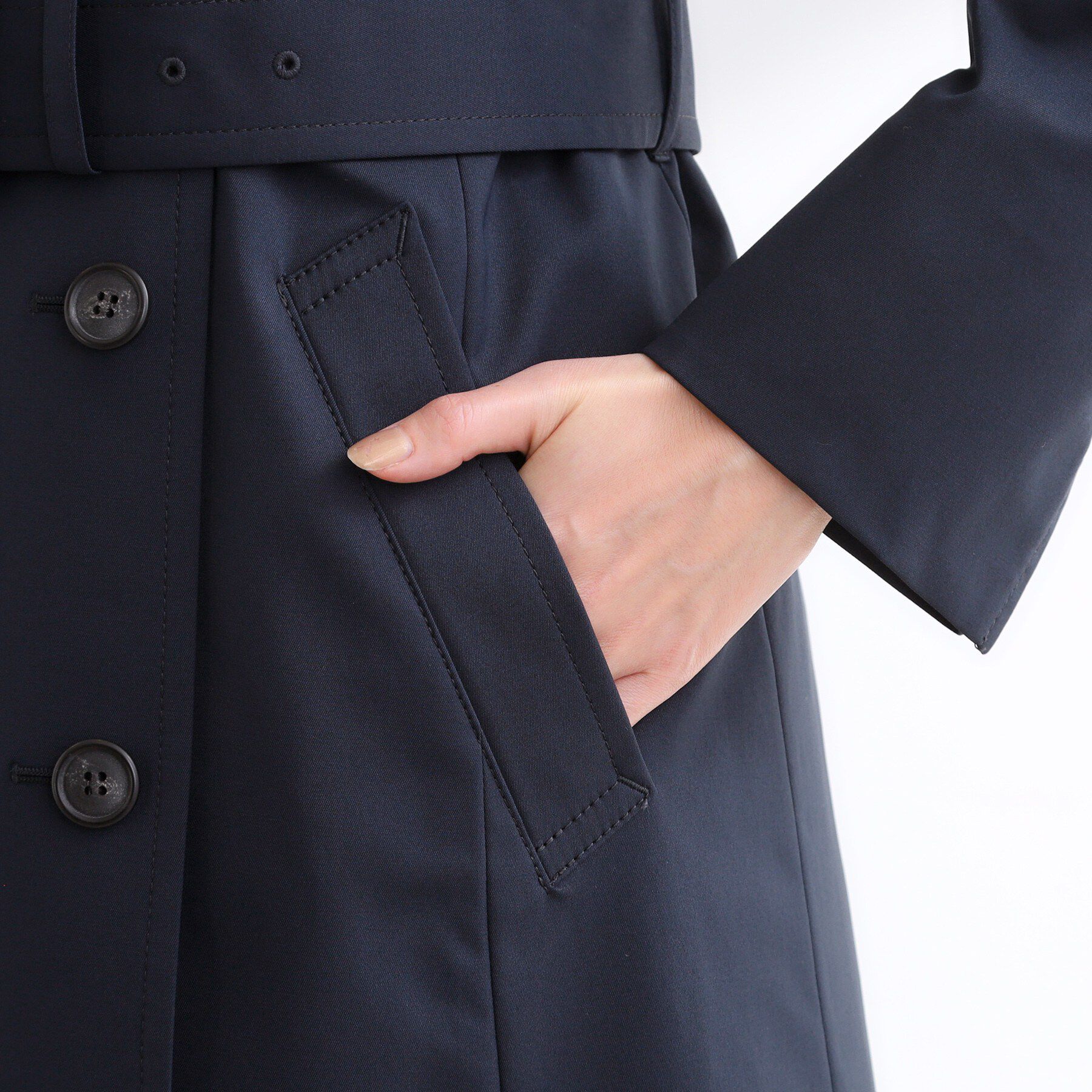 Reflect「【フォーマル／通勤にもおすすめ／ライナー取り外し可】中綿ライナー付トレンチコート」|トレンチコート|