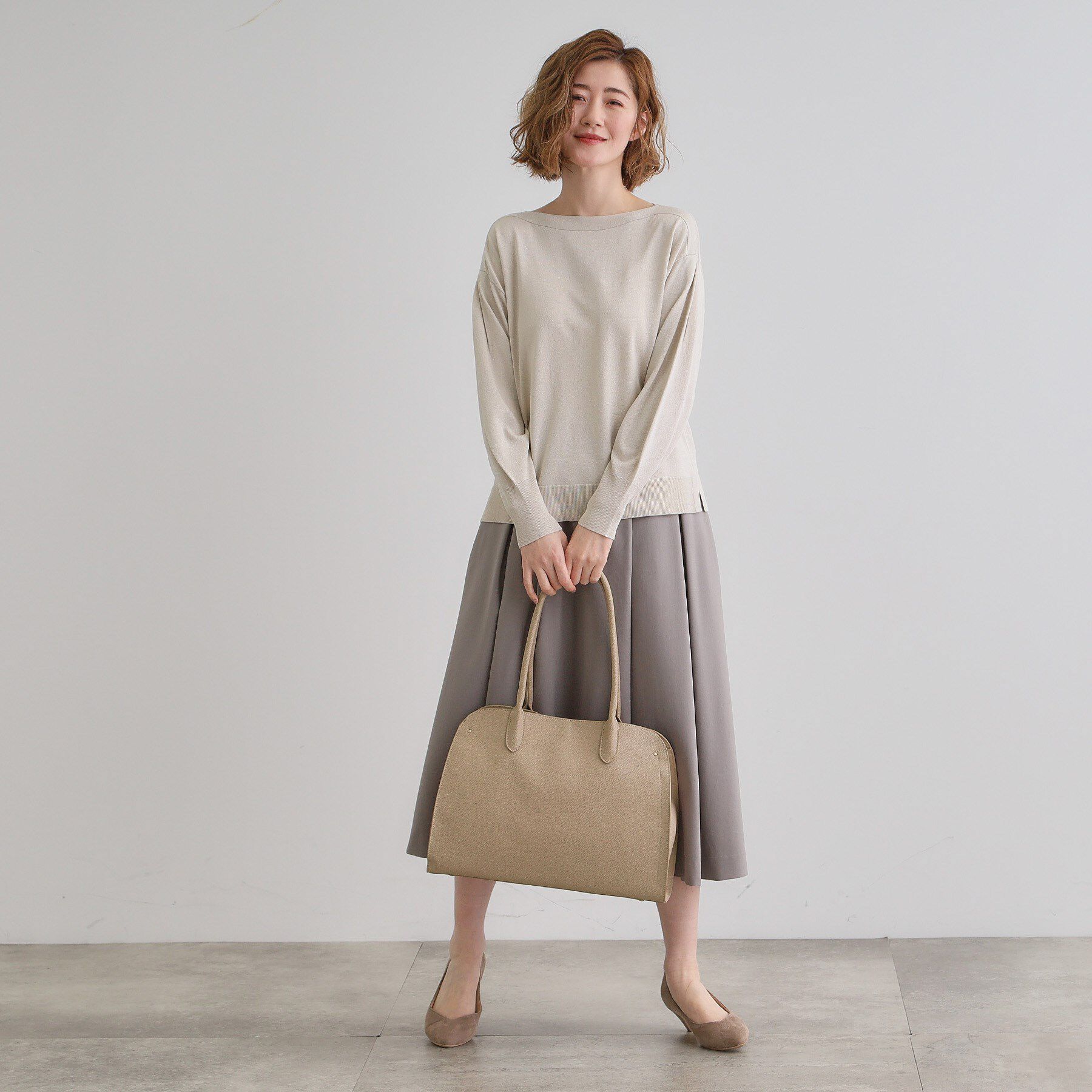 grove「【A4】【トレンドのボストン型】ラウンド機能トート」|トートバッグ|