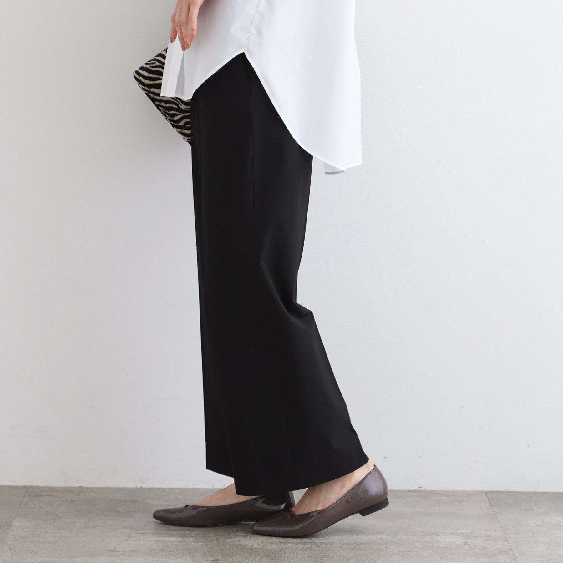 INDIVI「【褒められパンツ／ウエストゴム】チェック柄ワイドパンツ」|その他|