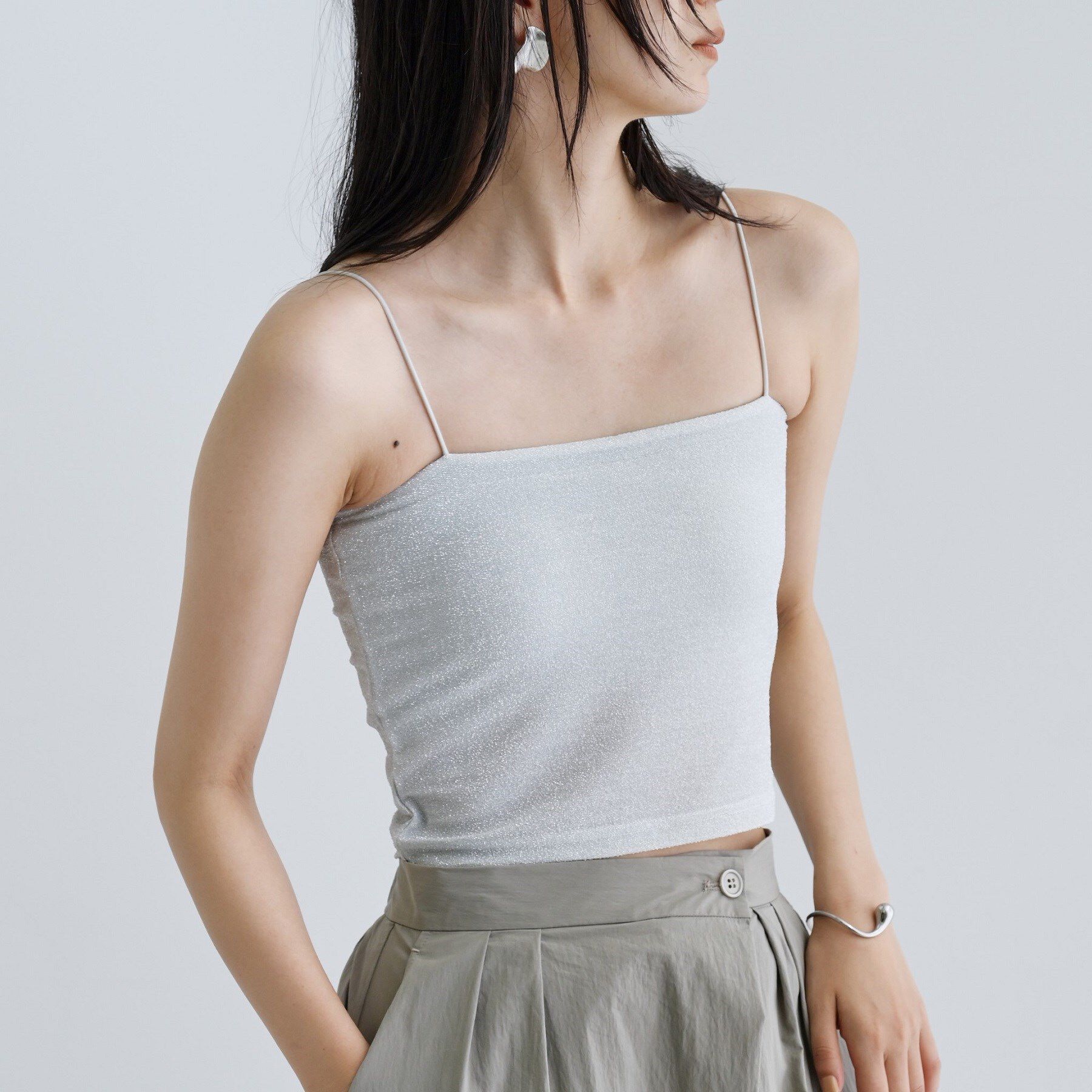 GALLEST「【一部店舗限定】カップ付きラメキャミソール」|キャミソール|