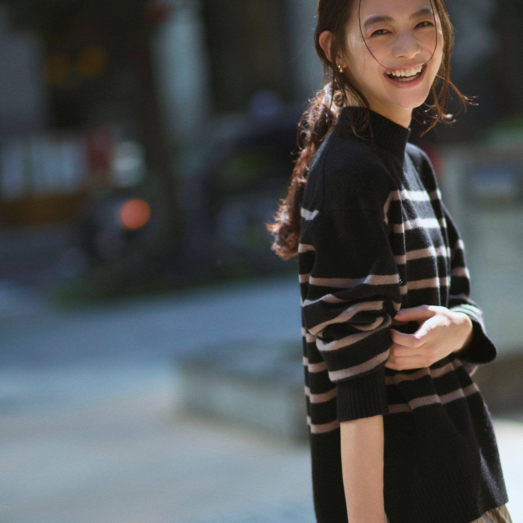 INDIVI「【冬ニット人気NO．1！／カシミヤ混】ミドルゲージハイネックニット」|ニット・セーター|