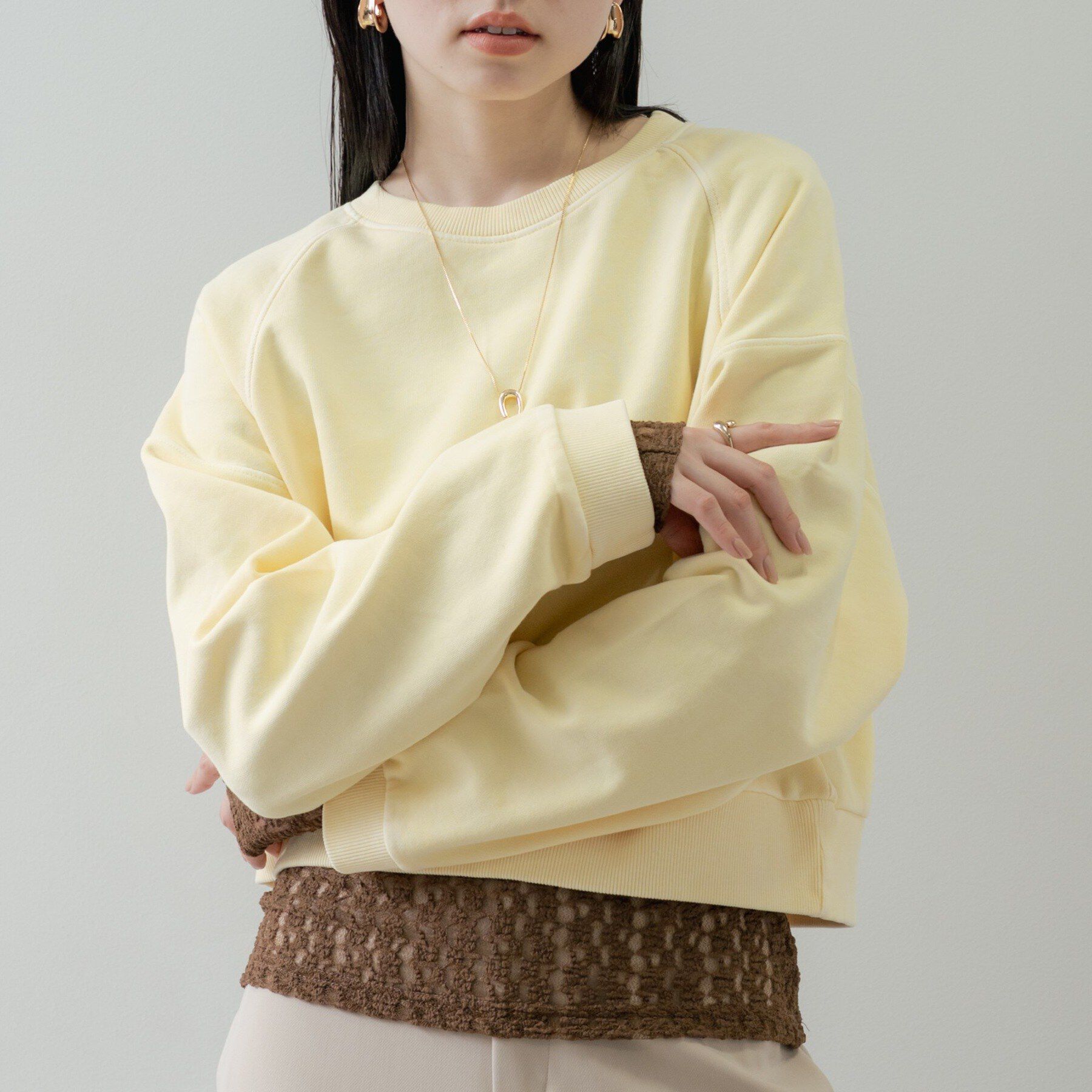 GALLEST「ワイドスリーブカラースウェット」|パーカー|