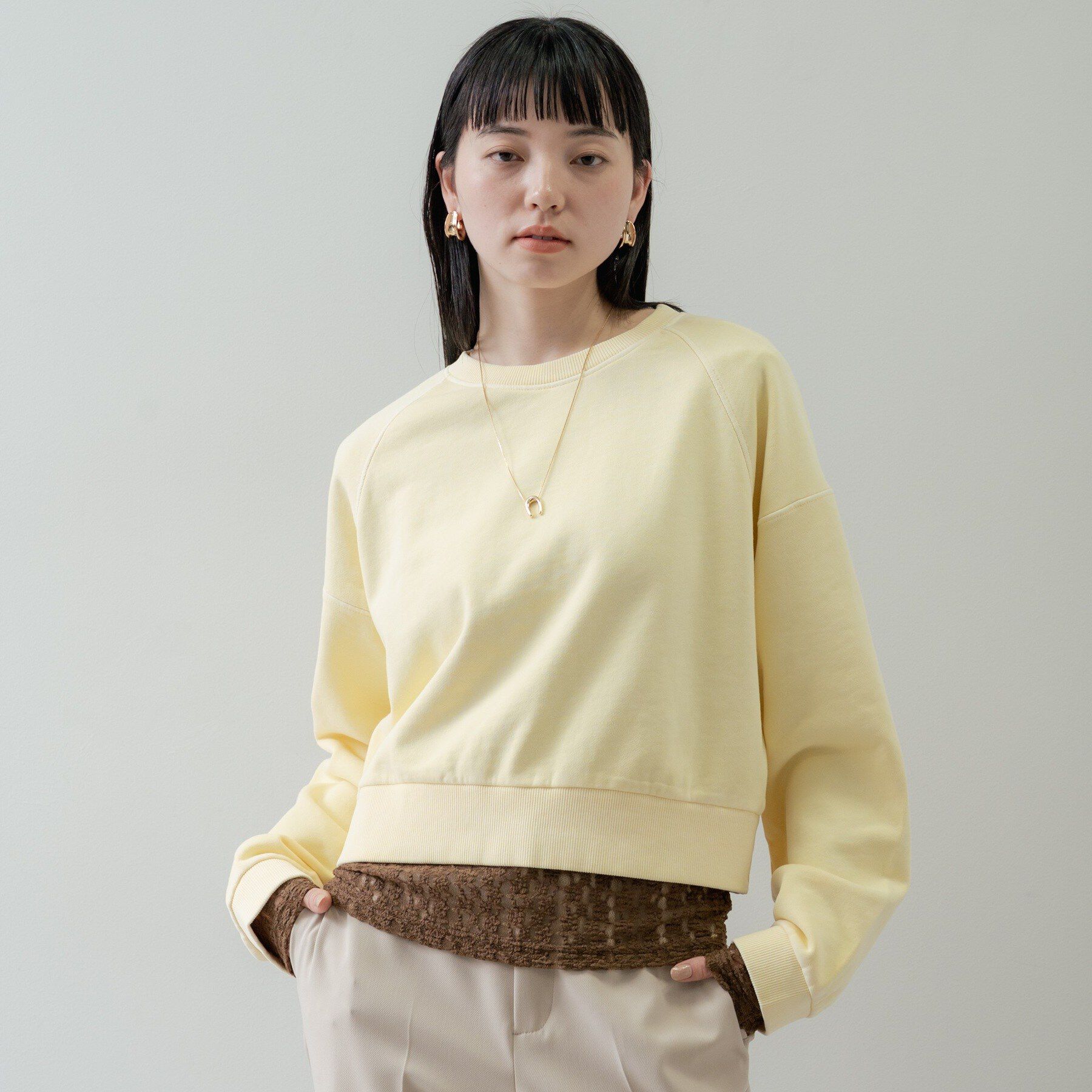 GALLEST「ワイドスリーブカラースウェット」|パーカー|