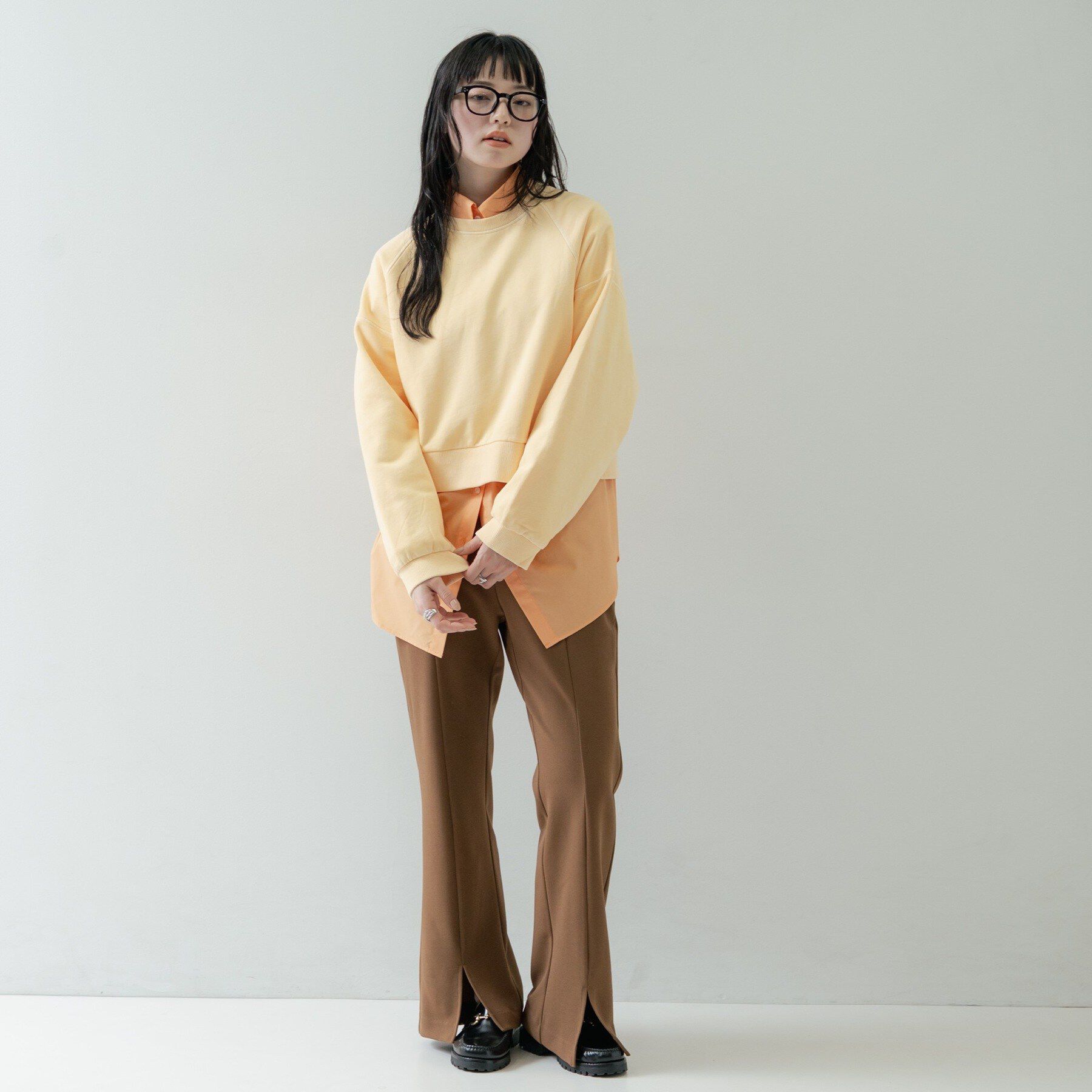 GALLEST「ワイドスリーブカラースウェット」|パーカー|