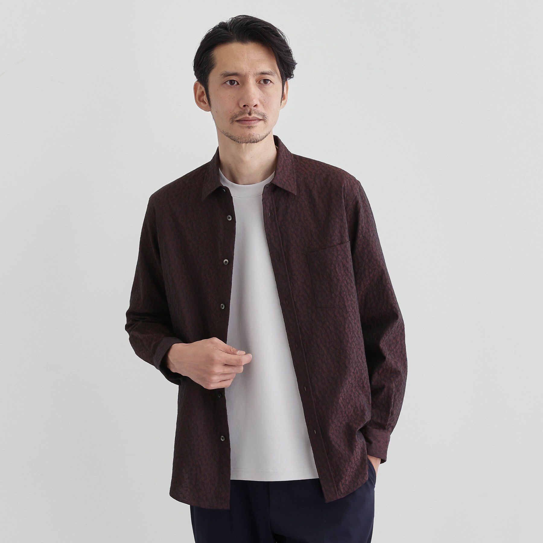 TAKEO KIKUCHI「【Made in JAPAN】播州織 ドビー千鳥シャツ」|シャツ・ブラウス|