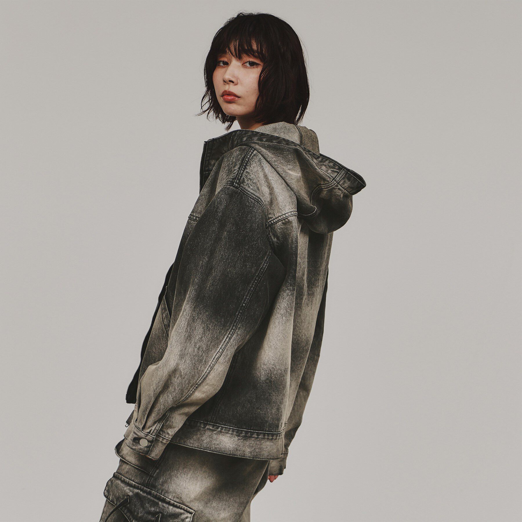 tk.TAKEO KIKUCHI「【セットアップ対応】フーデットデニムブルゾン」|デニムジャケット|