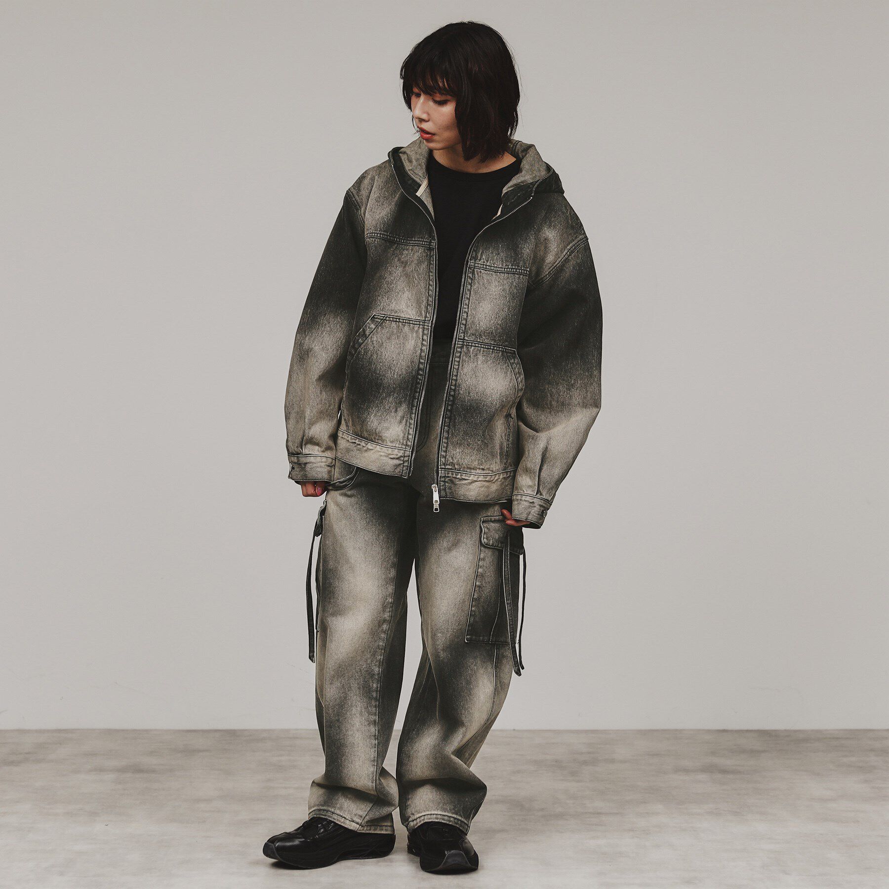 tk.TAKEO KIKUCHI「【セットアップ対応】フーデットデニムブルゾン」|デニムジャケット|