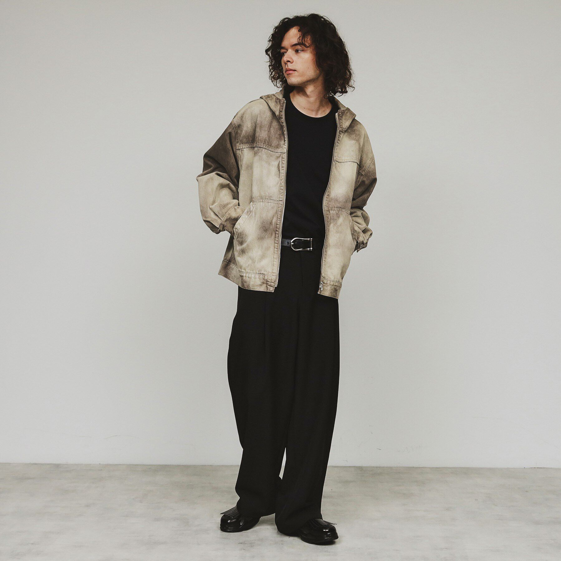 tk.TAKEO KIKUCHI「【セットアップ対応】フーデットデニムブルゾン」|ブルゾン・スタジャン|