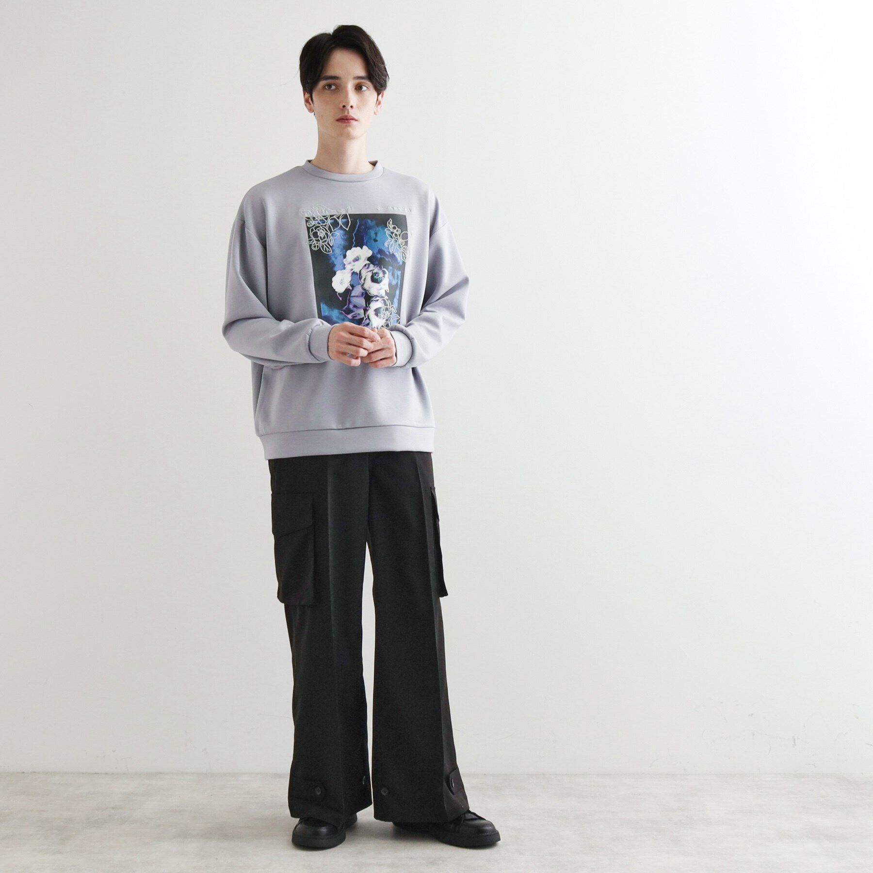 tk.TAKEO KIKUCHI「リリーエンブロ＆プリントカットソー」|パーカー|