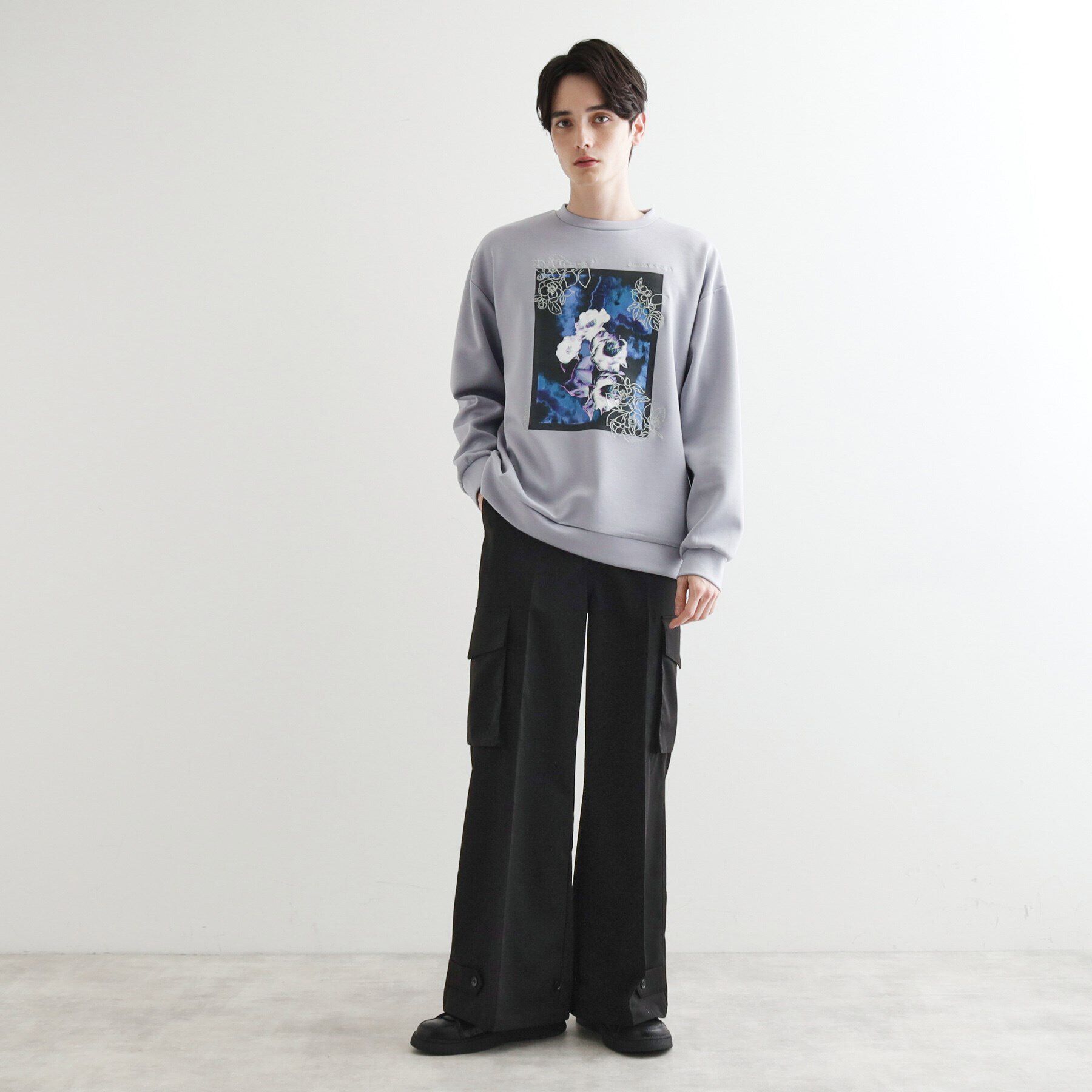 tk.TAKEO KIKUCHI「リリーエンブロ＆プリントカットソー」|パーカー|