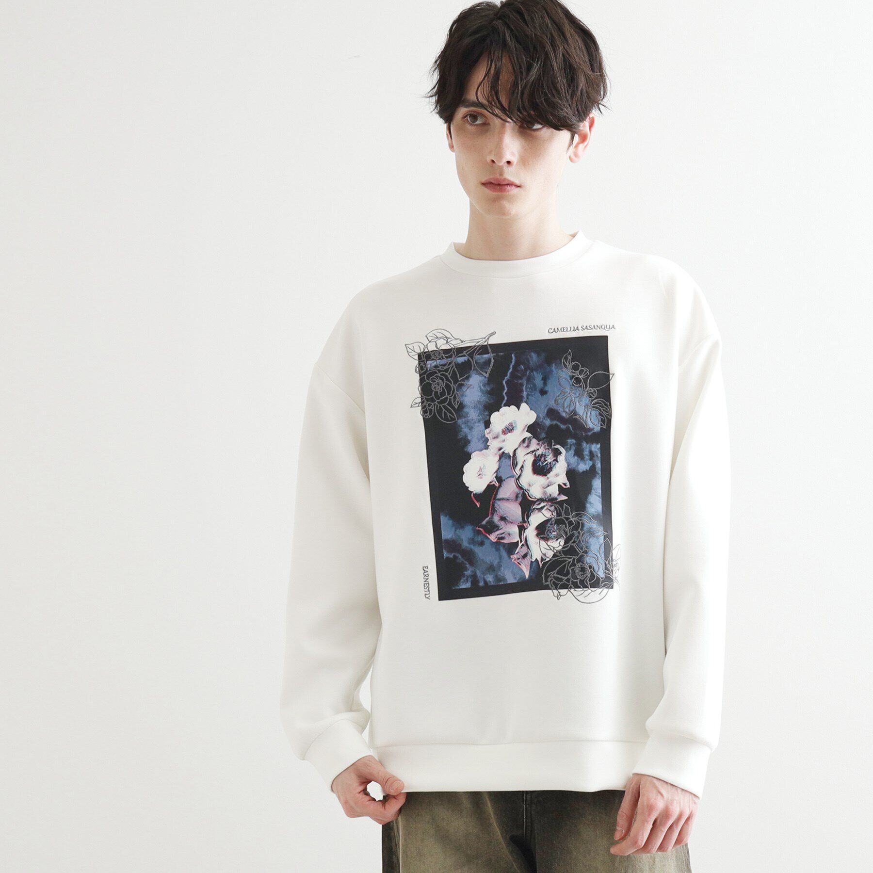 tk.TAKEO KIKUCHI「リリーエンブロ＆プリントカットソー」|パーカー|