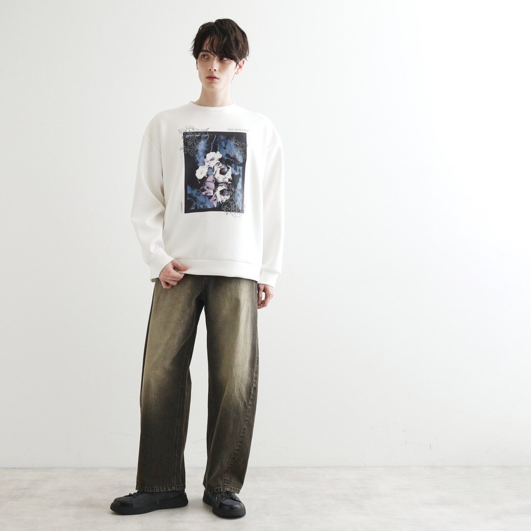 tk.TAKEO KIKUCHI「リリーエンブロ＆プリントカットソー」|パーカー|