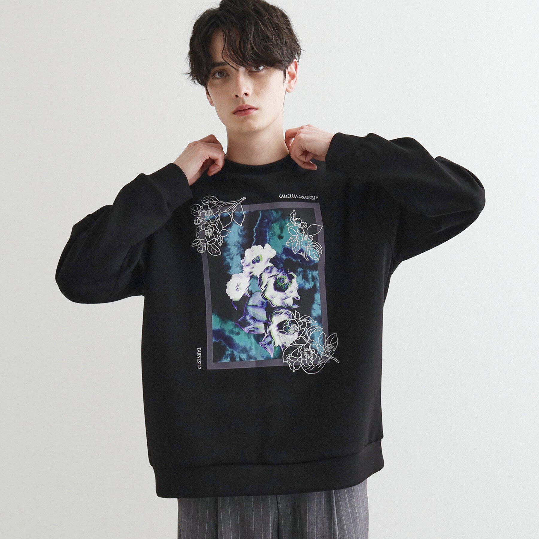 tk.TAKEO KIKUCHI「リリーエンブロ＆プリントカットソー」|パーカー|