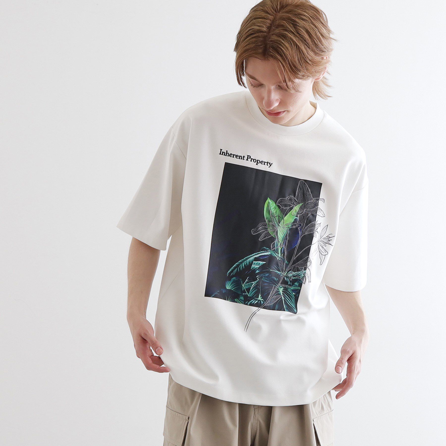 tk.TAKEO KIKUCHI「フラワープリントTシャツ」|Tシャツ・カットソー|