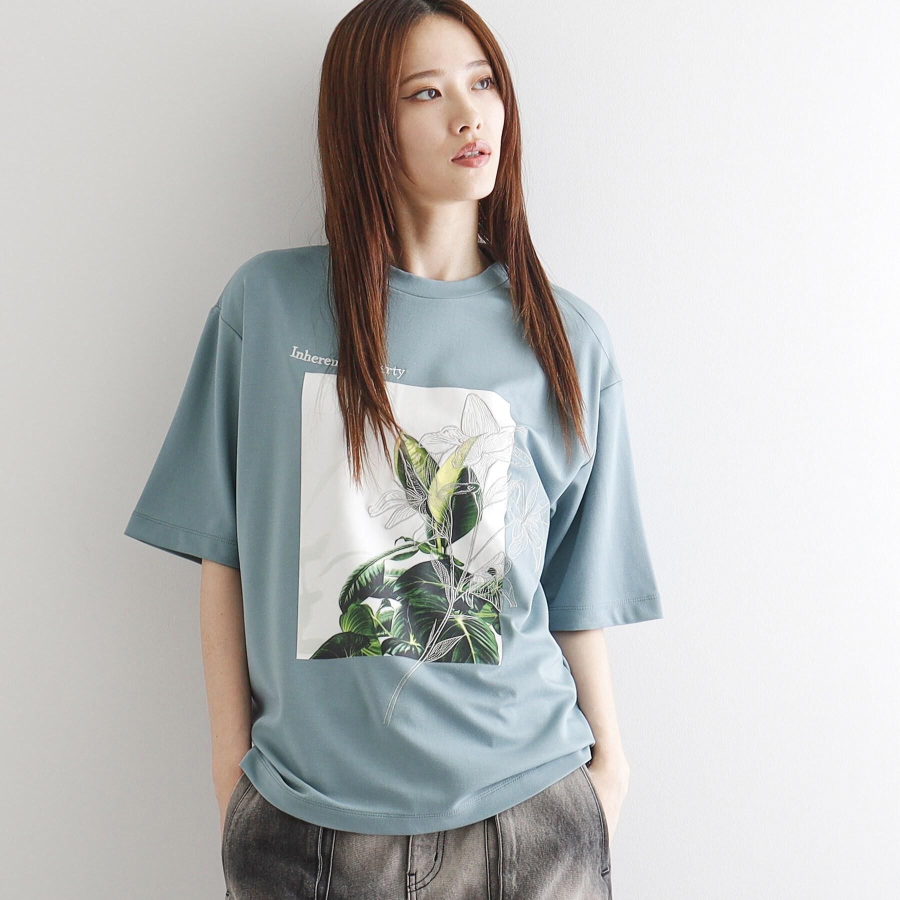 tk.TAKEO KIKUCHI「フラワープリントTシャツ」|Tシャツ・カットソー|